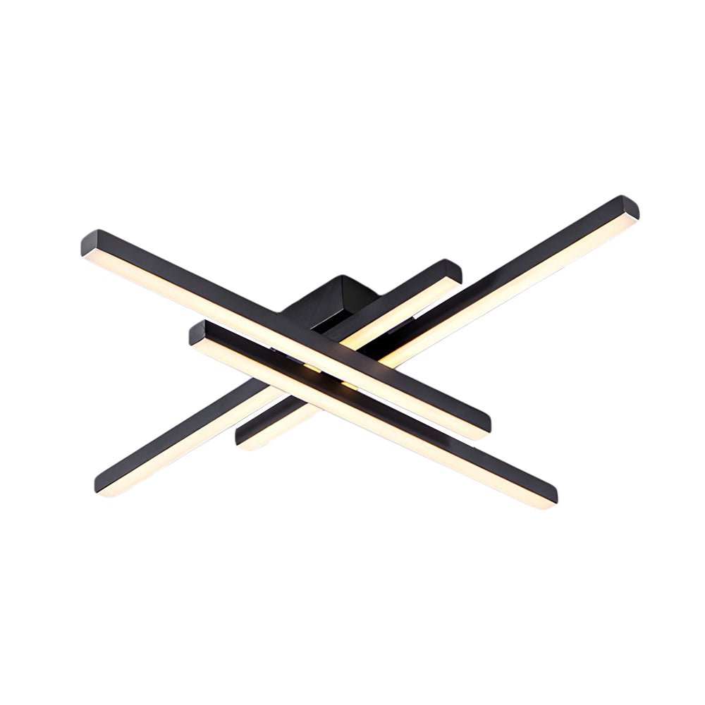 4-Light Modern Linear LED Flush Mount Ceiling Lamp