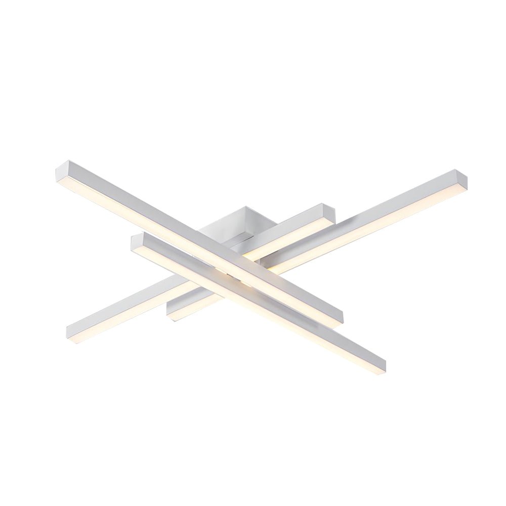 4-Light Modern Linear LED Flush Mount Ceiling Lamp