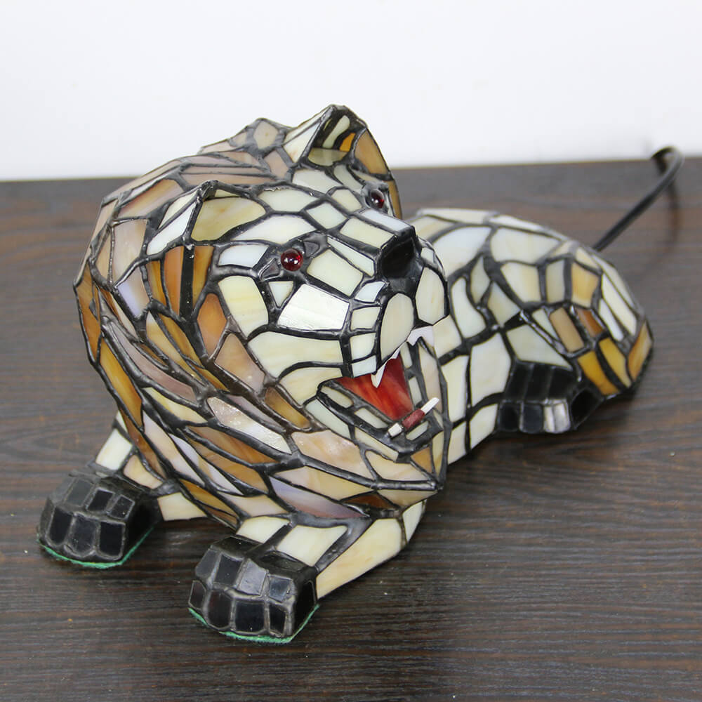 Tiffany Style Stained Glass Animal Table Lamp - Decorative 1-Light Illumination