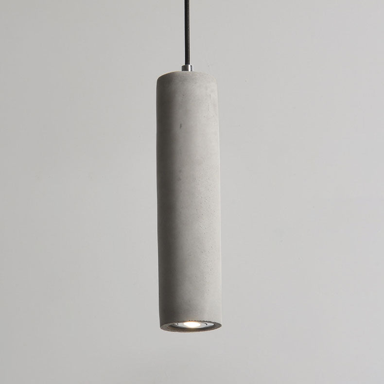 Contemporary Industrial Cement Pendant Light - 1-Light Fixture for Living Room