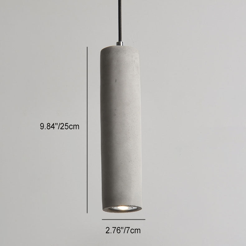 Contemporary Industrial Cement Pendant Light - 1-Light Fixture for Living Room