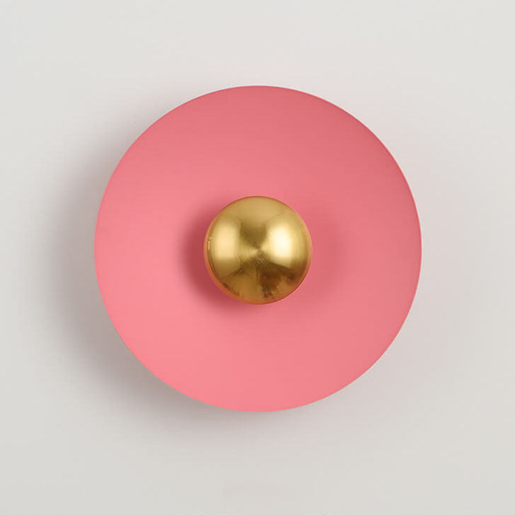 Nordic Multicolor LED Wall Sconce - Round Disc Design