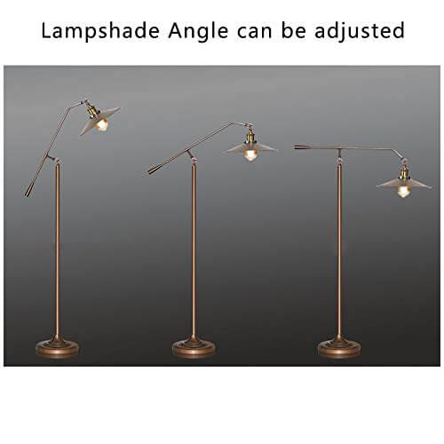 Industrial Bronze 1-Light Boom Arm Floor Lamp - Adjustable Lighting for Home Decor