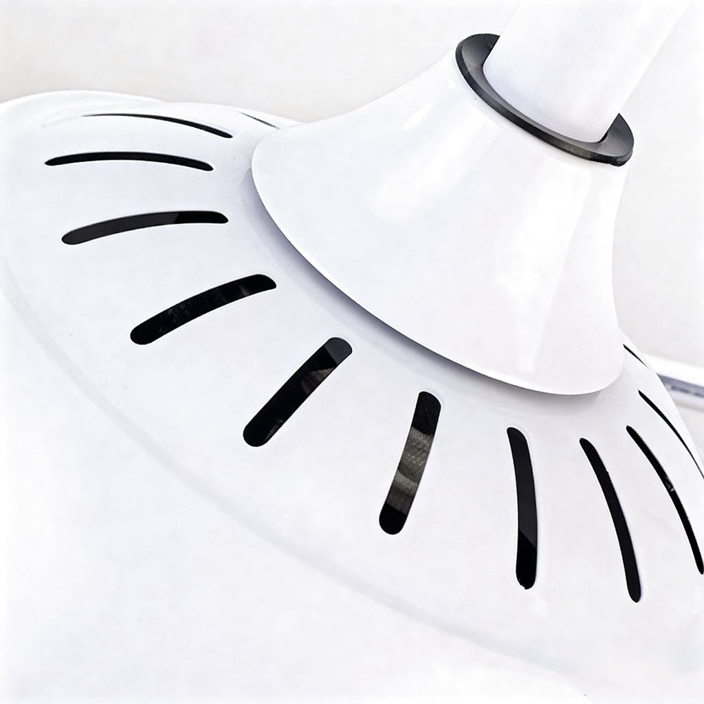 42-Inch Ceiling Fan with Light – White ABS Blades & Acrylic Shade