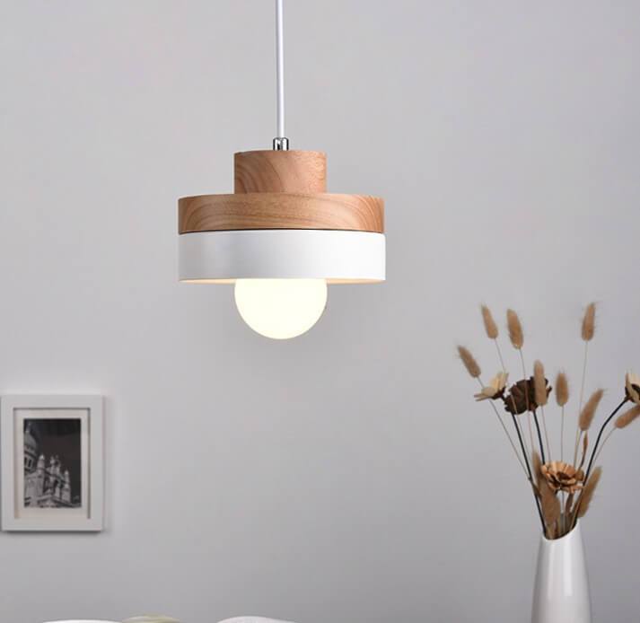 Nordic Round 1-Light Pendant Light - Modern Ceiling Fixture, Minimalist Design, Adjustable Height, LED Compatible, Scandinavian Style Lighting