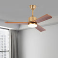 42"/52" LED Wood Ceiling Fan with Remote Control - 3-Blade Design, Modern Lighting, Energy Efficient, Home Decor