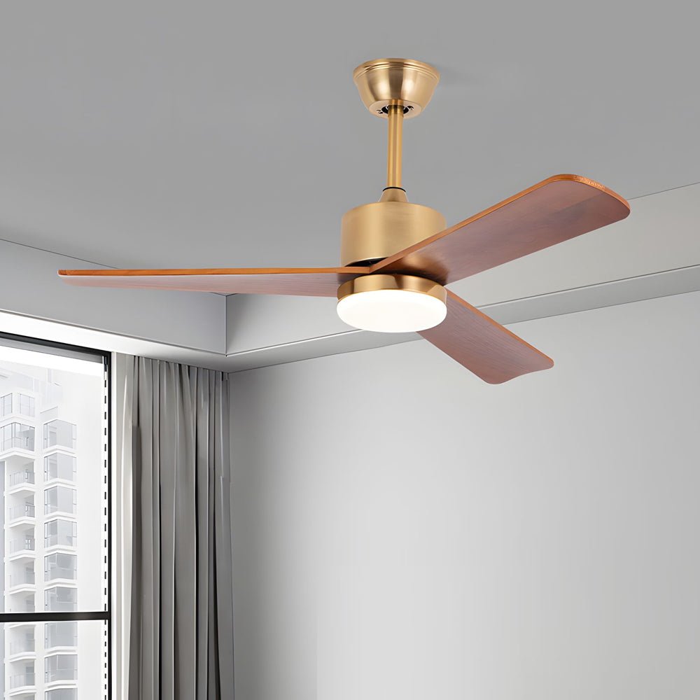 42"/52" LED Wood Ceiling Fan with Remote Control - 3-Blade Design, Modern Lighting, Energy Efficient, Home Decor