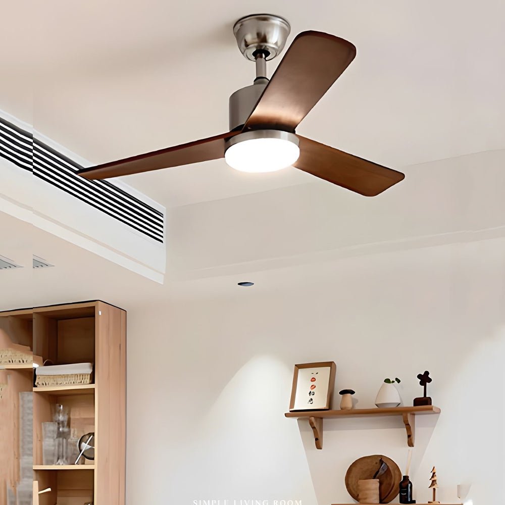 42"/52" LED Wood Ceiling Fan with Remote Control - 3-Blade Design, Modern Lighting, Energy Efficient, Home Decor