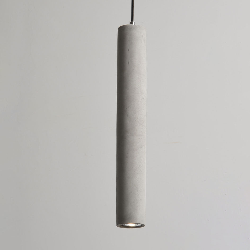 Contemporary Industrial Cement Pendant Light - 1-Light Fixture for Living Room