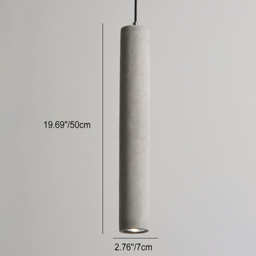 Contemporary Industrial Cement Pendant Light - 1-Light Fixture for Living Room