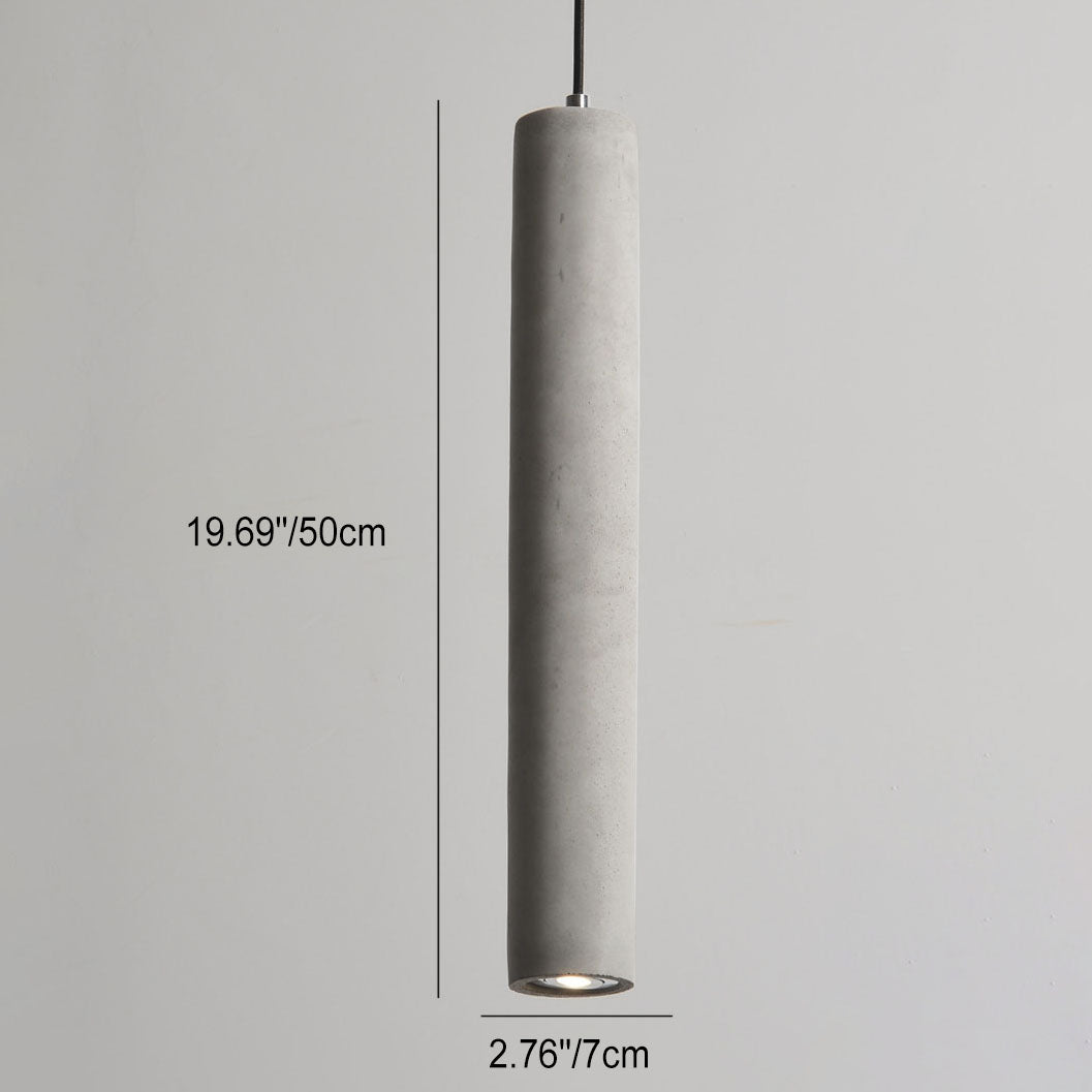 Contemporary Industrial Cement Pendant Light - 1-Light Fixture for Living Room