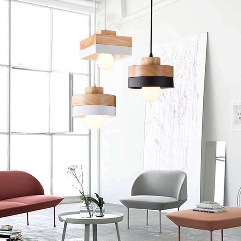 Nordic Round 1-Light Pendant Light - Modern Ceiling Fixture, Minimalist Design, Adjustable Height, LED Compatible, Scandinavian Style Lighting
