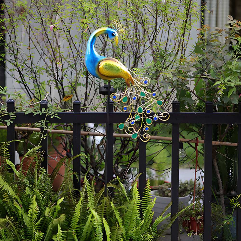 Peacock Solar Garden Stake - 43.7 Inch - 2-Pack Decorative Light