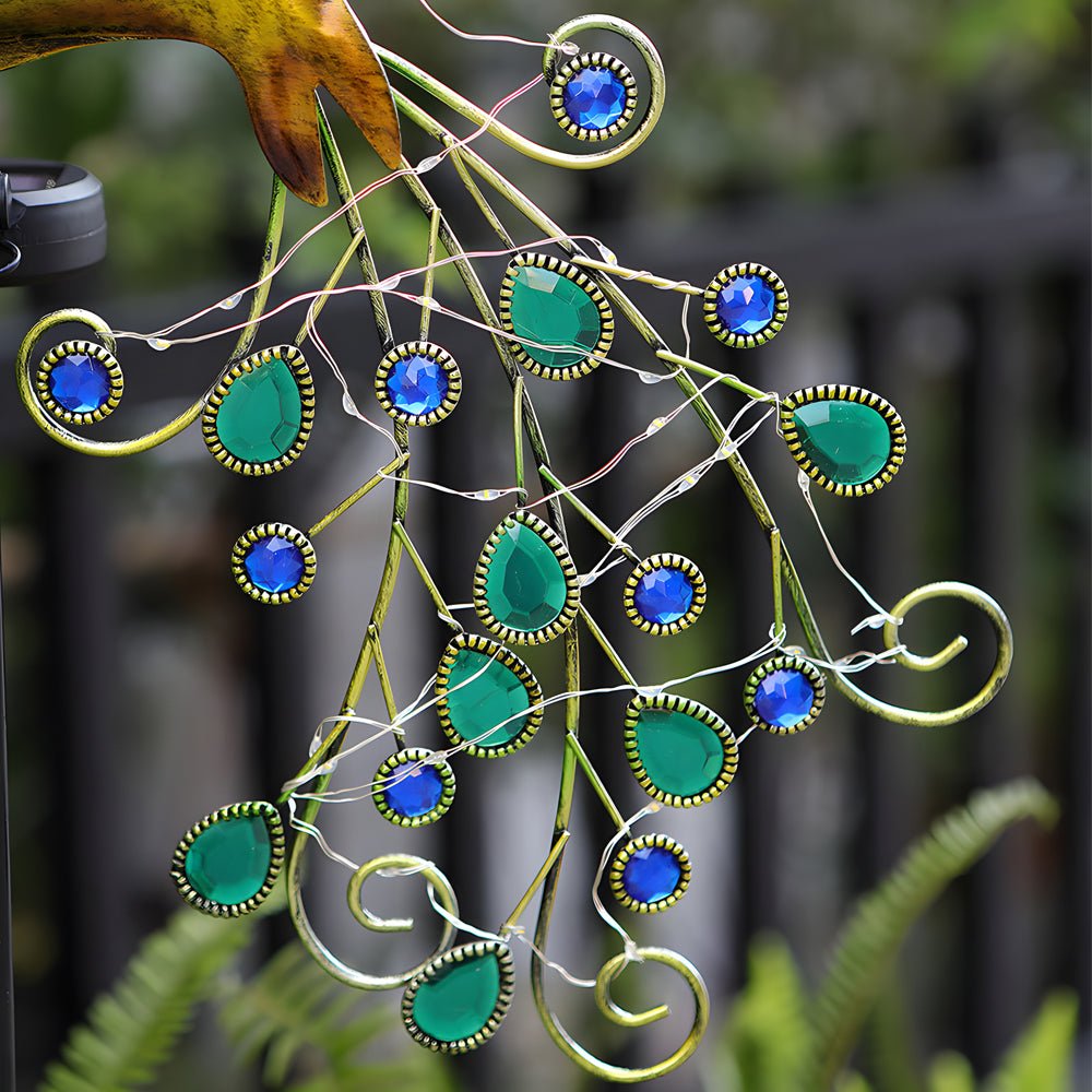 Peacock Solar Garden Stake - 43.7 Inch - 2-Pack Decorative Light