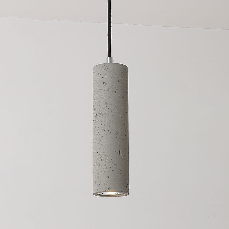 Contemporary Industrial Cement Pendant Light - 1-Light Fixture for Living Room