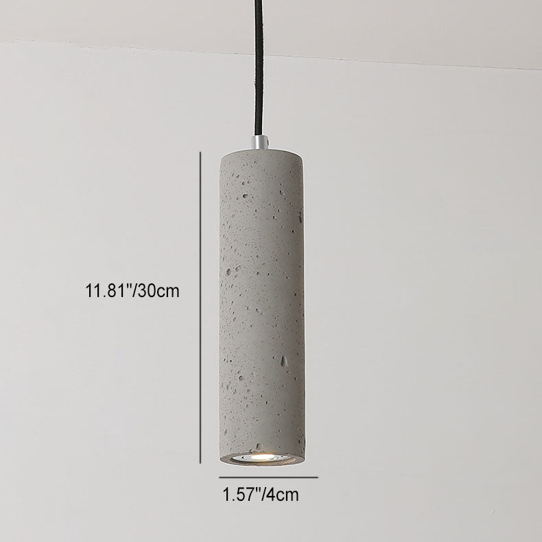 Contemporary Industrial Cement Pendant Light - 1-Light Fixture for Living Room