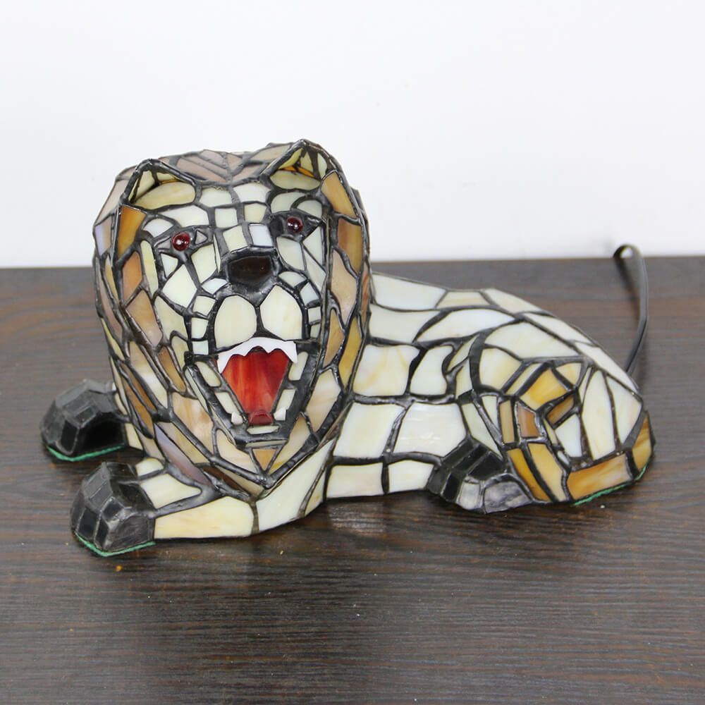 Tiffany Style Stained Glass Animal Table Lamp - Decorative 1-Light Illumination