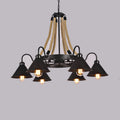 Industrial Metal Cone Shade Chandeliers - 6/8/10 Light Options, Vintage Design, Modern Lighting Solutions