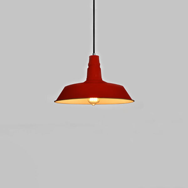 Contemporary Industrial Round Iron 1-Light Pendant for Living Room