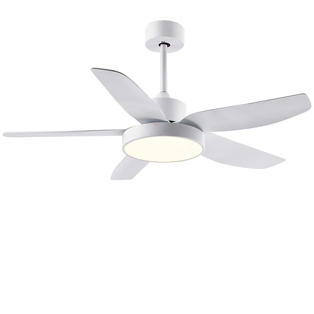 46 Inch LED Ceiling Fan with Remote, 6-Speed Downrod, 5 Quiet Reversible Blades