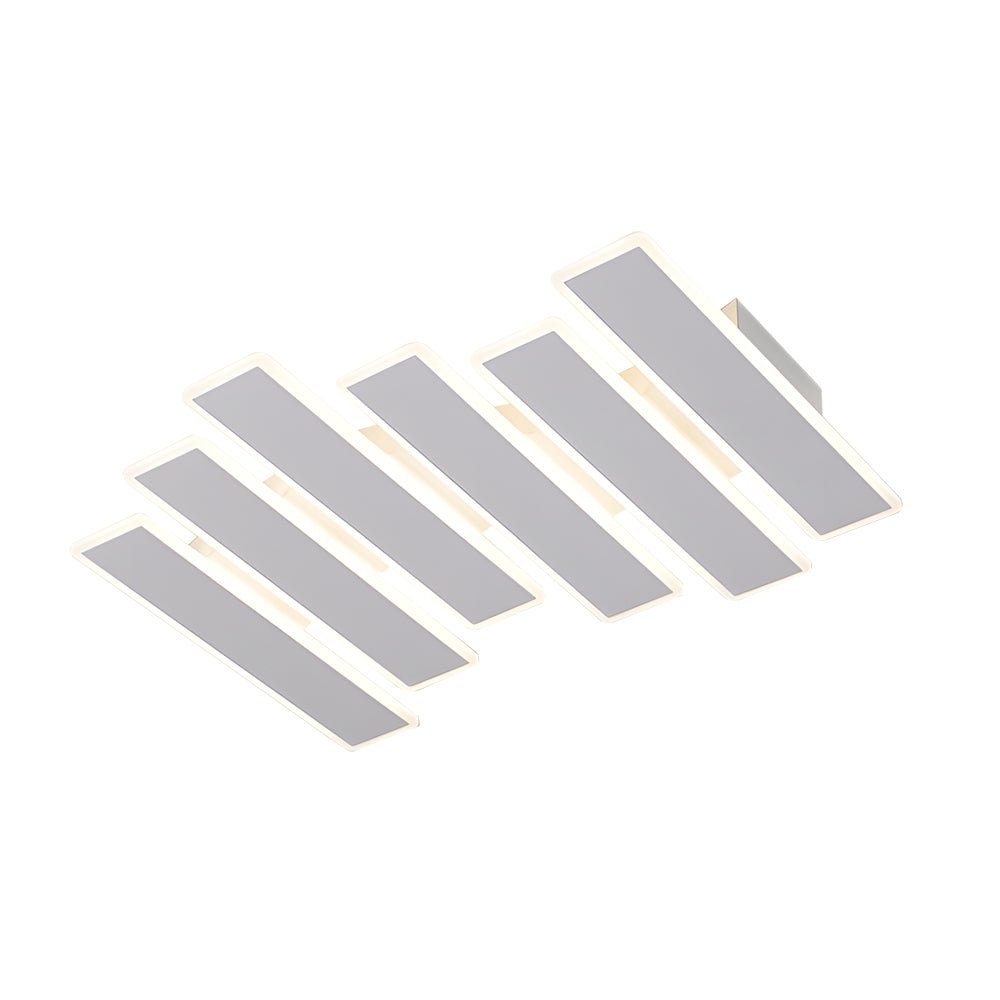 4/6-Lights Dimmable LED Ceiling Light - White Metal Fixture