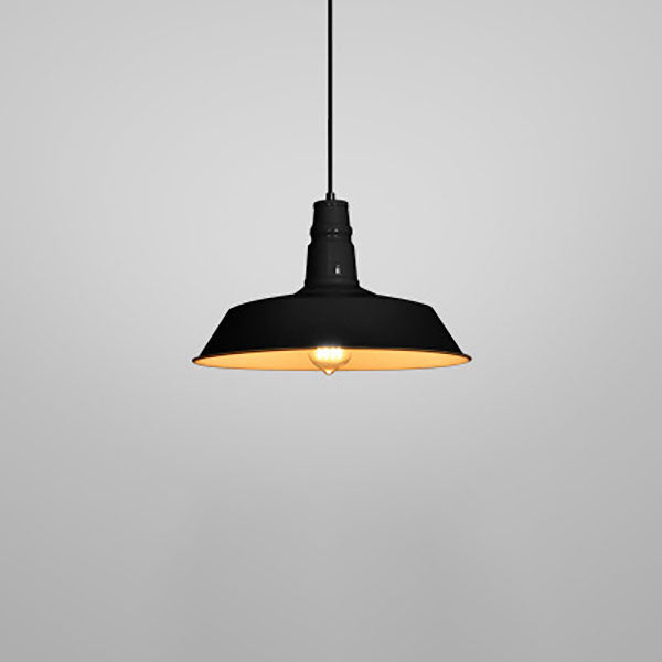 Contemporary Industrial Round Iron 1-Light Pendant for Living Room