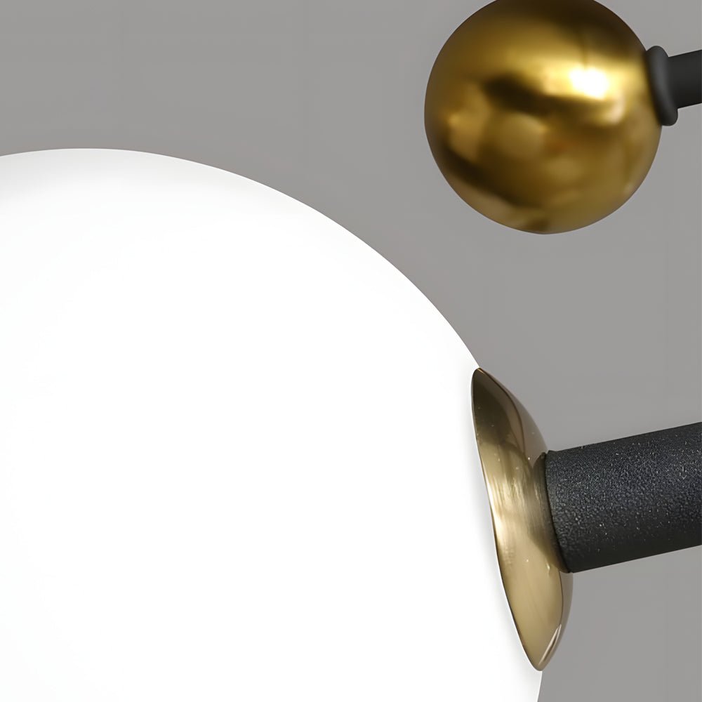Modern Sputnik Globe Semi-Flush Mount Light with White Glass Shade - 4/6/8 Lights