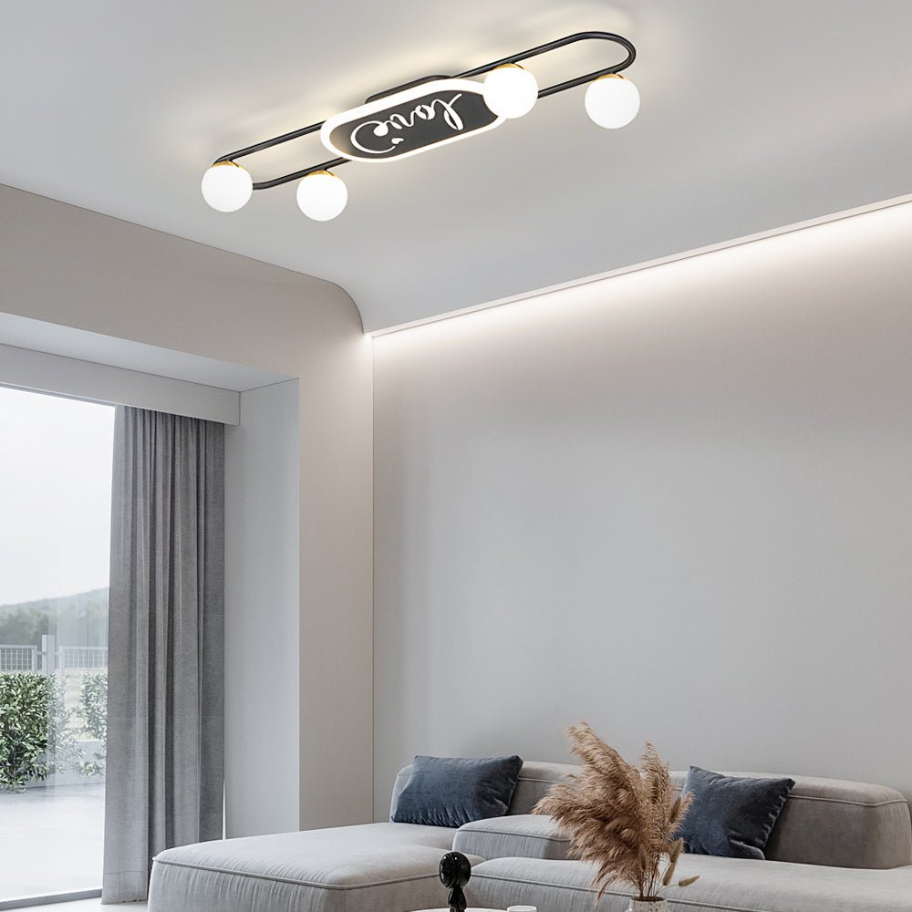 Modern Acrylic Ball Ceiling Light Fixture - 4/6/8 Round Dimming LED Light