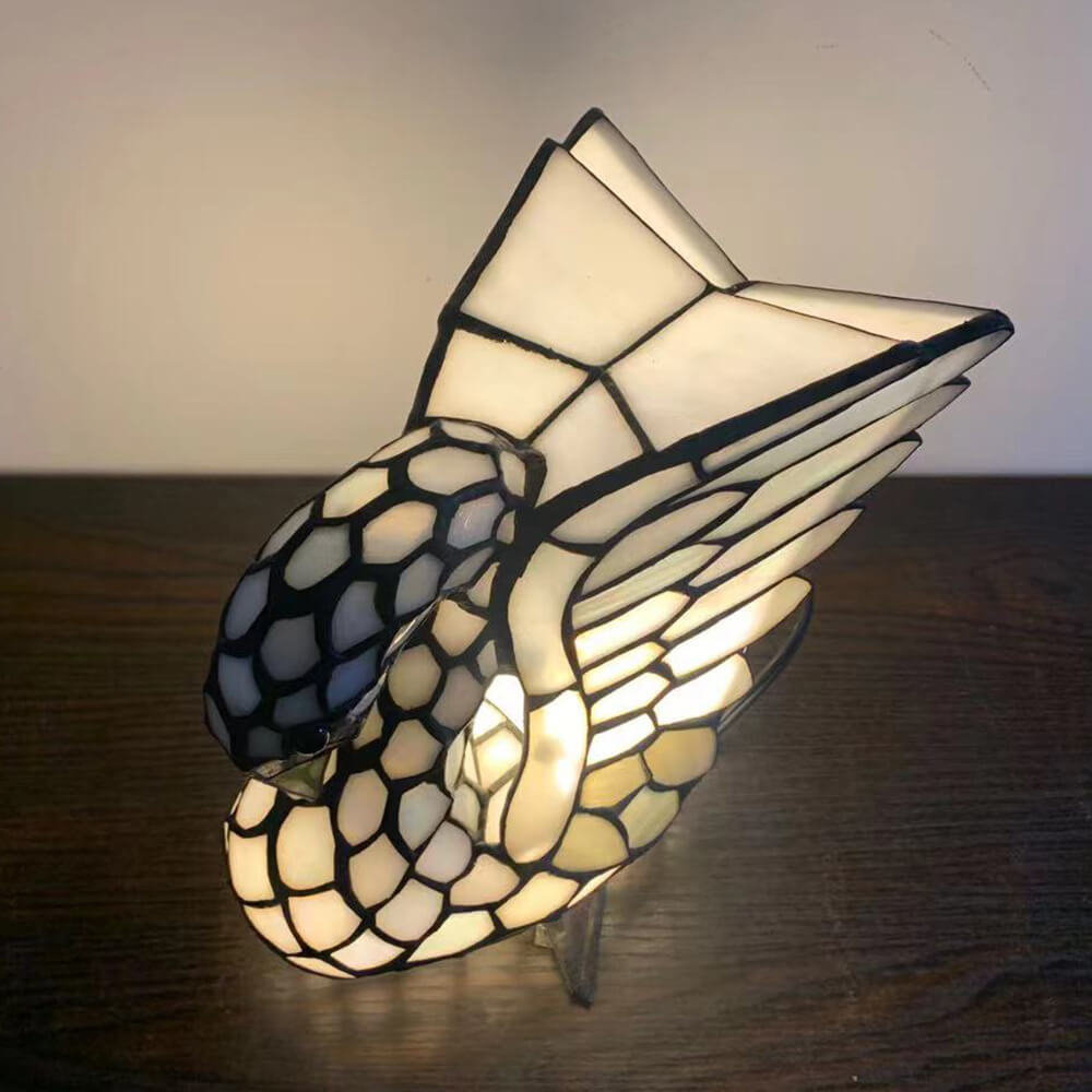 Tiffany Style Stained Glass Animal Table Lamp - Decorative 1-Light Illumination