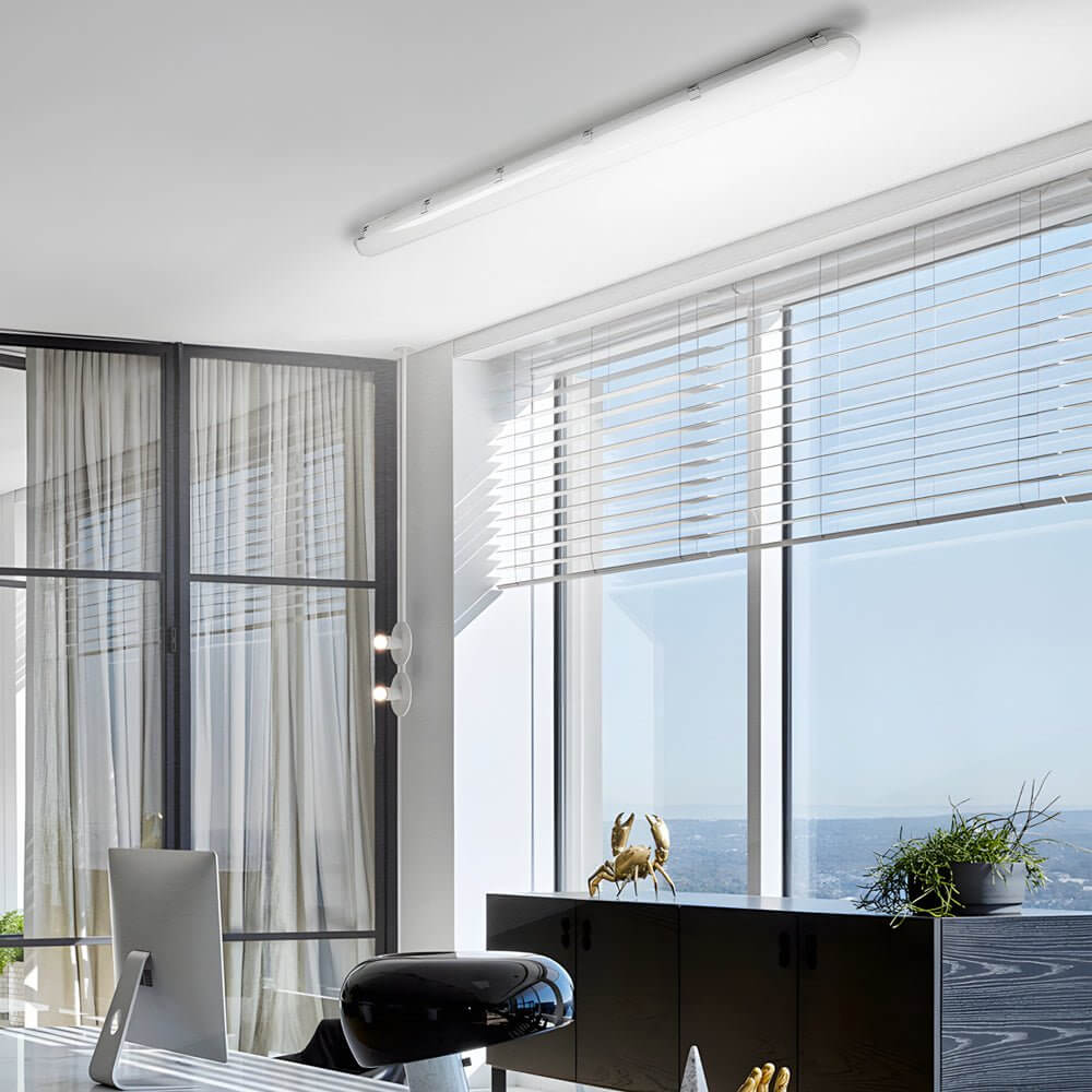 47-Inch LED Vapor-Tight Flush Mount Ceiling Light, 3000K/5000K/6500K Adjustable Temperature