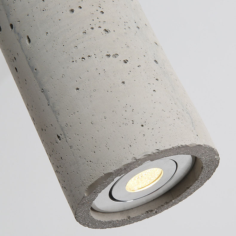 Contemporary Industrial Cement Pendant Light - 1-Light Fixture for Living Room