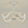 Modern Luxury Circular Inverter Silent Downrod Ceiling Fan Light