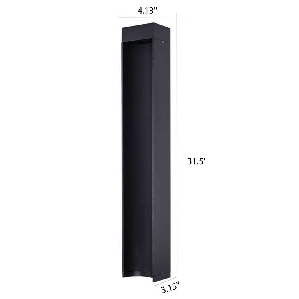 Square Aluminum LED Outdoor Garden Path Lamp - Durable Lighting for Your Lawn