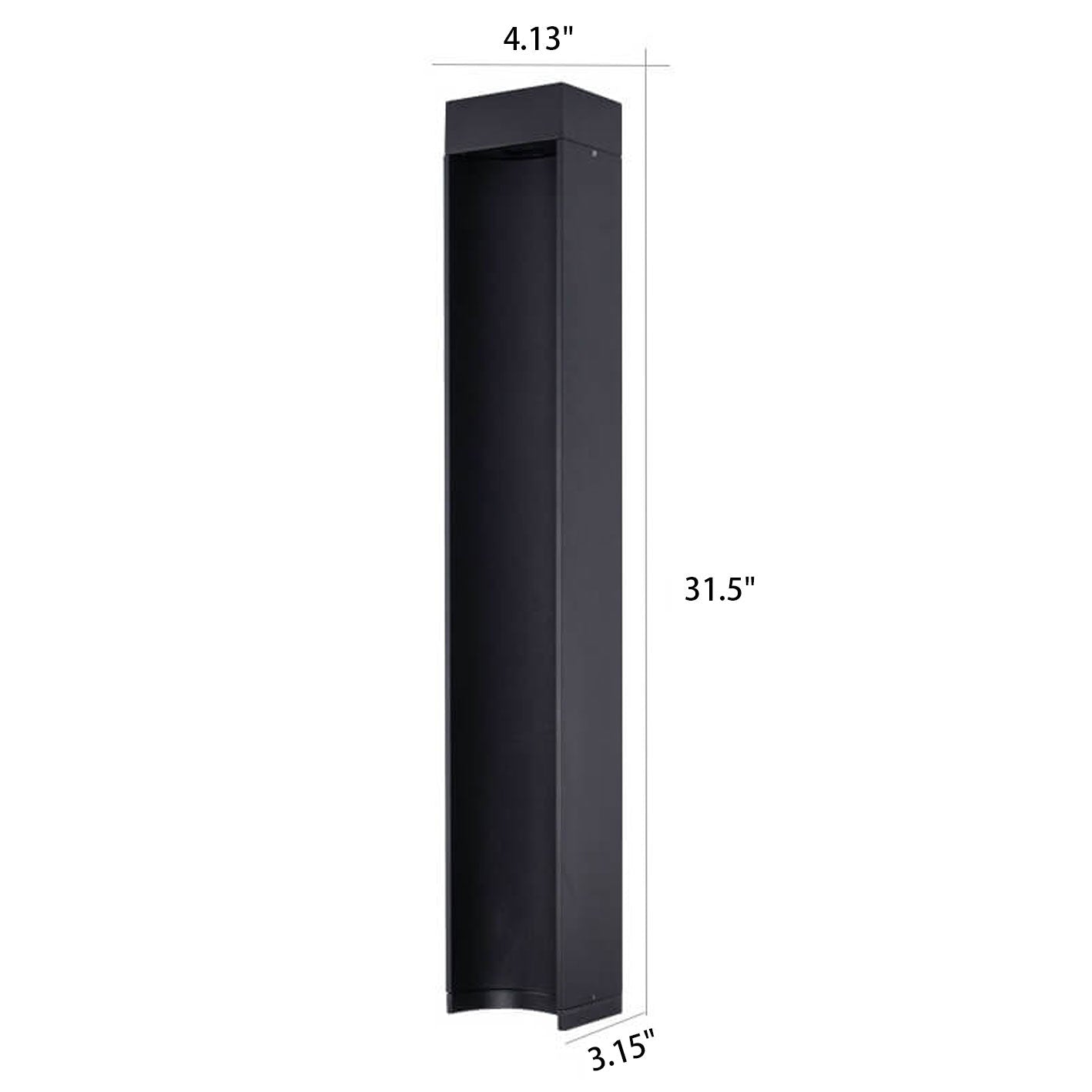 Square Aluminum LED Outdoor Garden Path Lamp - Durable Lighting for Your Lawn