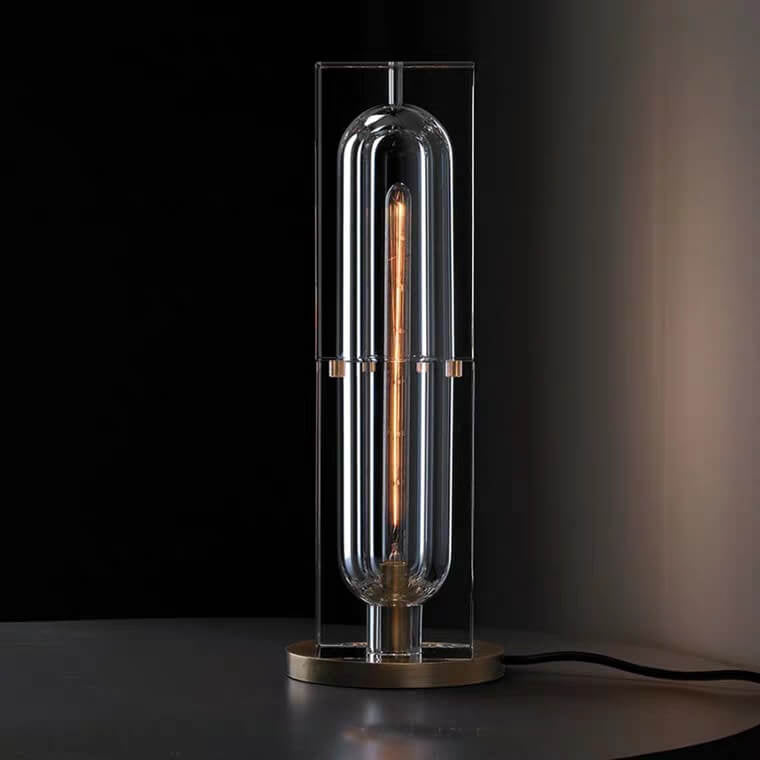 Modern Crystal Stereo Geometric Design 1-Light Table Lamp for Living Room, Bedroom, Nightstand, Decorative Lighting, Contemporary Home Decor, Stylish Accent Lamp, Elegant Crystal Lighting Fixture, Unique Geometric Design, USB Powered LED Lamp, Best Modern