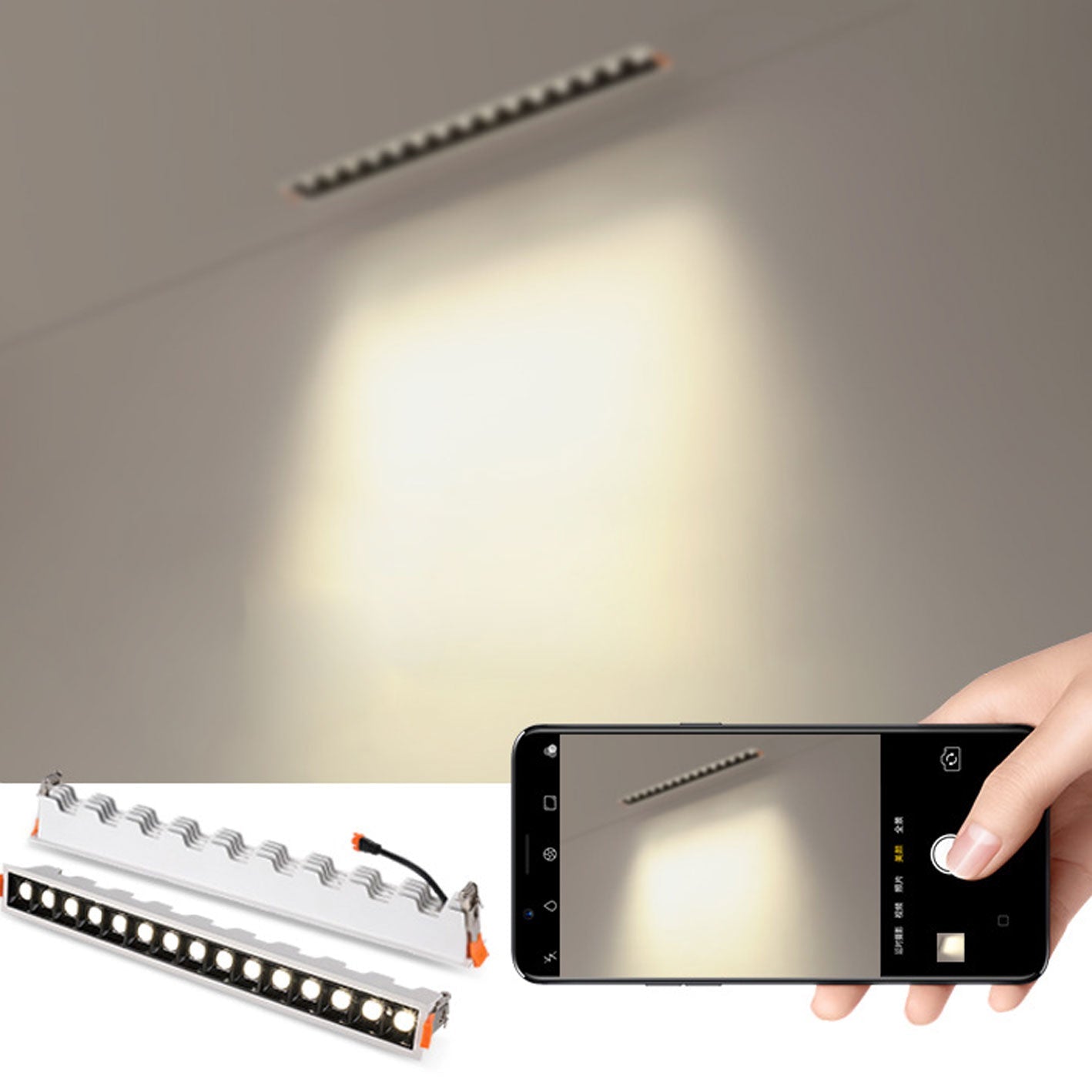 Modern Minimalist Aluminum LED Flush Mount Ceiling Light