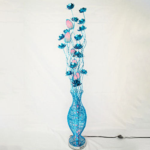Contemporary Aluminum LED Floor Lamp with Vase Design for Living Room