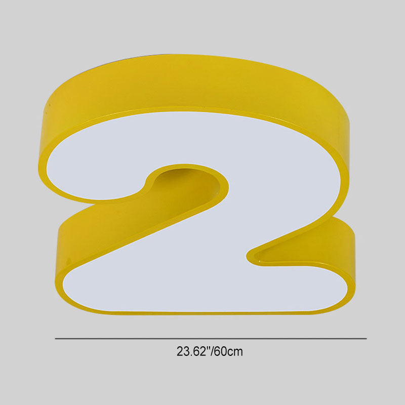 Contemporary Creative Kids Iron Number Design LED Flush Mount Ceiling Light Bedroom, Modern Children’s Room Lighting, Unique Number Shaped LED Light, Stylish Ceiling Fixture for Kids, Energy Efficient Flush Light for Nursery, Playroom Illumination, Decora