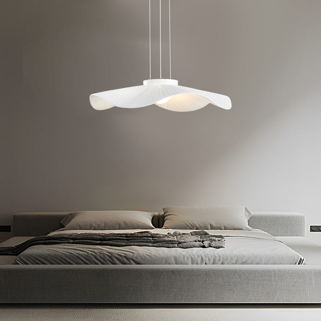 Pleated Fabric Modern Ceiling Lights - Flowers Design, 3-Step Dimming