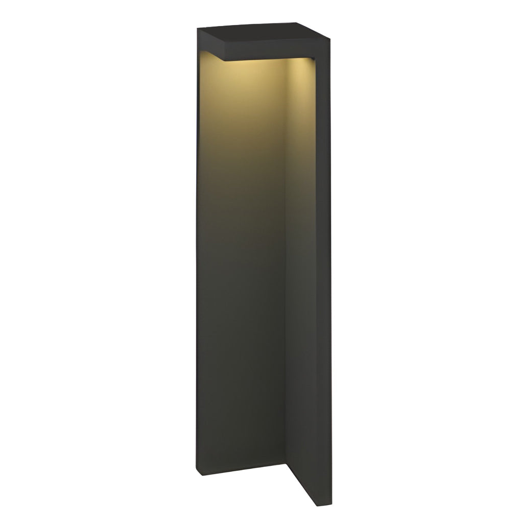Modern Half-Cut Rectangular Outdoor Path Light - Gray, LED 4.5W, IP54 Waterproof