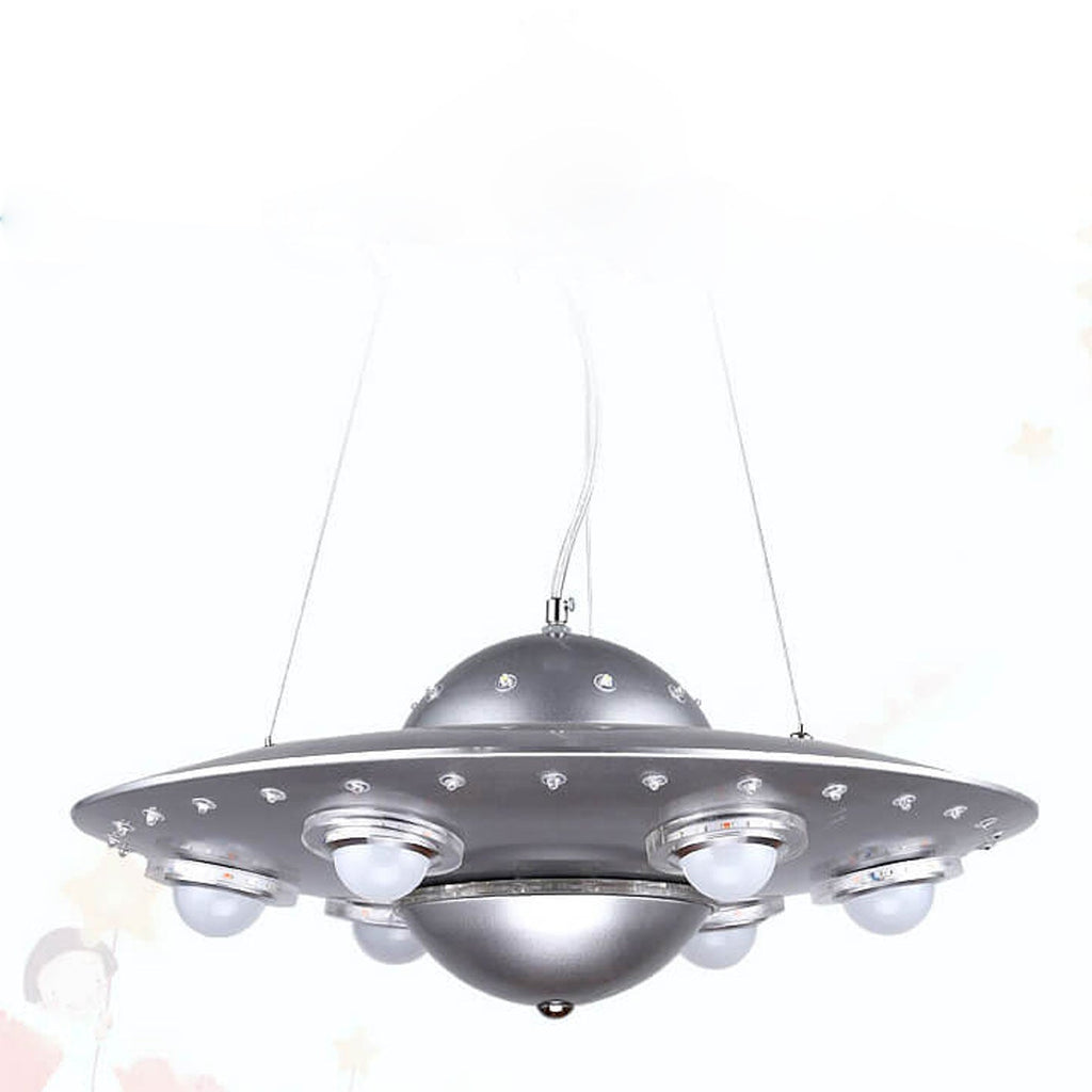 Creative Cartoon UFO Flying Saucer LED Chandelier for Kids Room Lighting