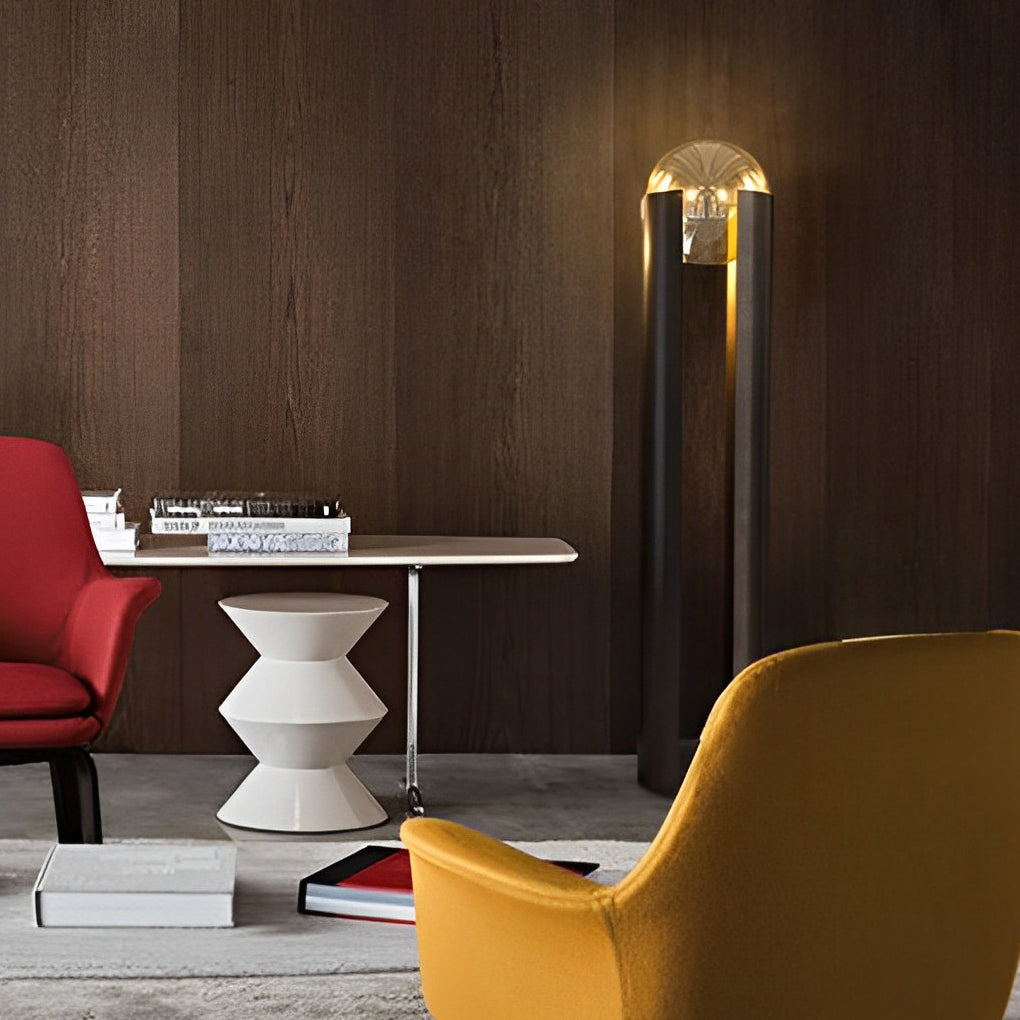 Amber Glass Ball Shade Black Softwing Lamp 9.8 inch - Modern Lighting Decor, Unique Design, Stylish Home Lamp, Interior Illumination, Elegant Ambiance, Decorative Table Lamp