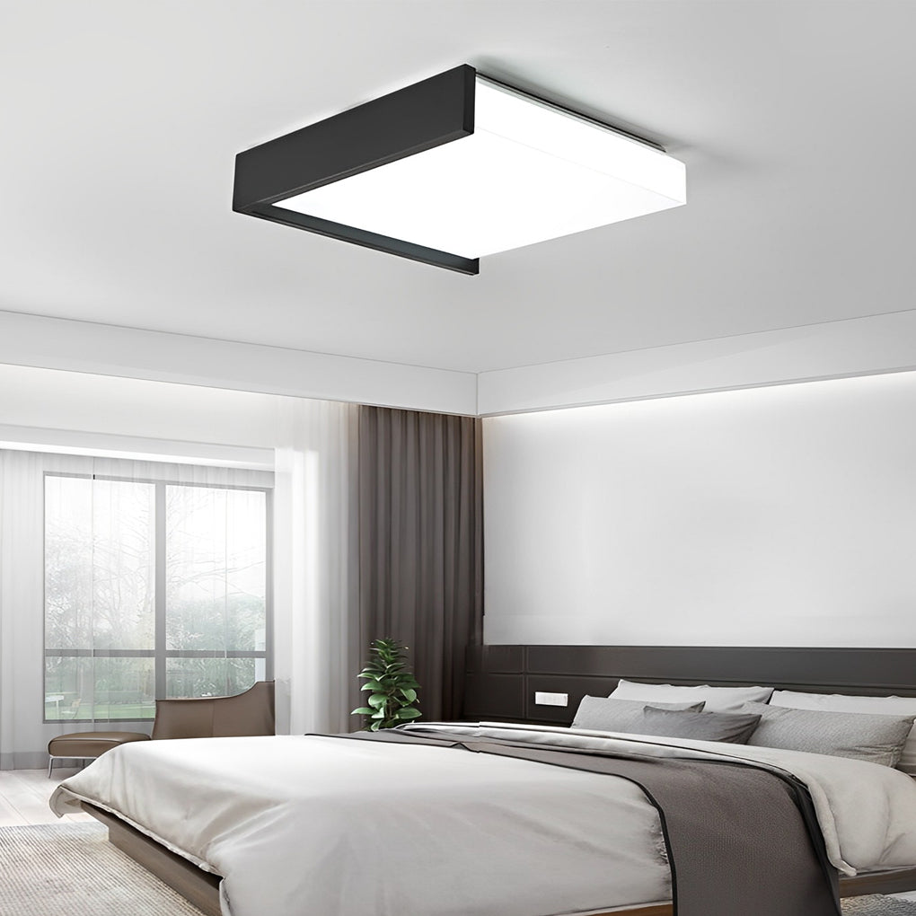 Minimalist Nordic Square LED Ceiling Light - Stepless Dimming, Modern Home Lighting