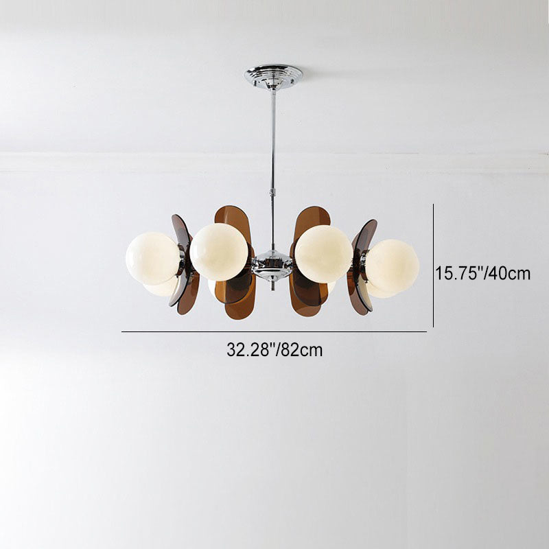 Modern Mid-Century Acrylic Magic Bean Chandelier - 3/5/6/8-Light for Living Room