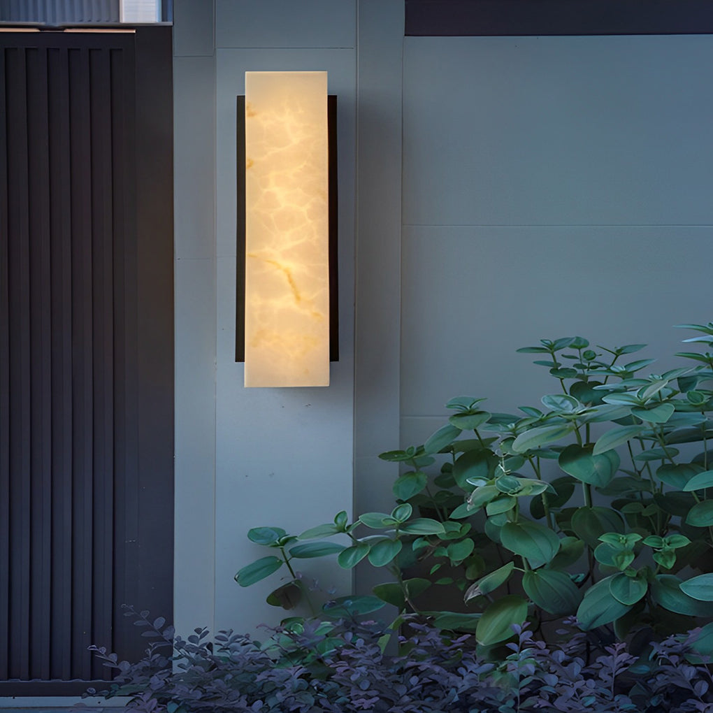 Rectangular Black Waterproof LED Outdoor Wall Lights - Modern Design
