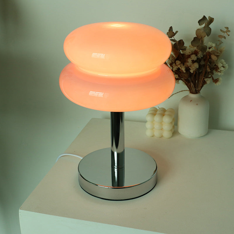 Modern Glass Tart Table Lamp - 1-Light Fixture for Home Decor & Style