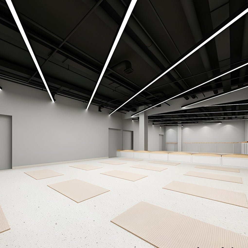 Modern Rectangular LED Linear Pendant Light - Commercial Lighting Solution
