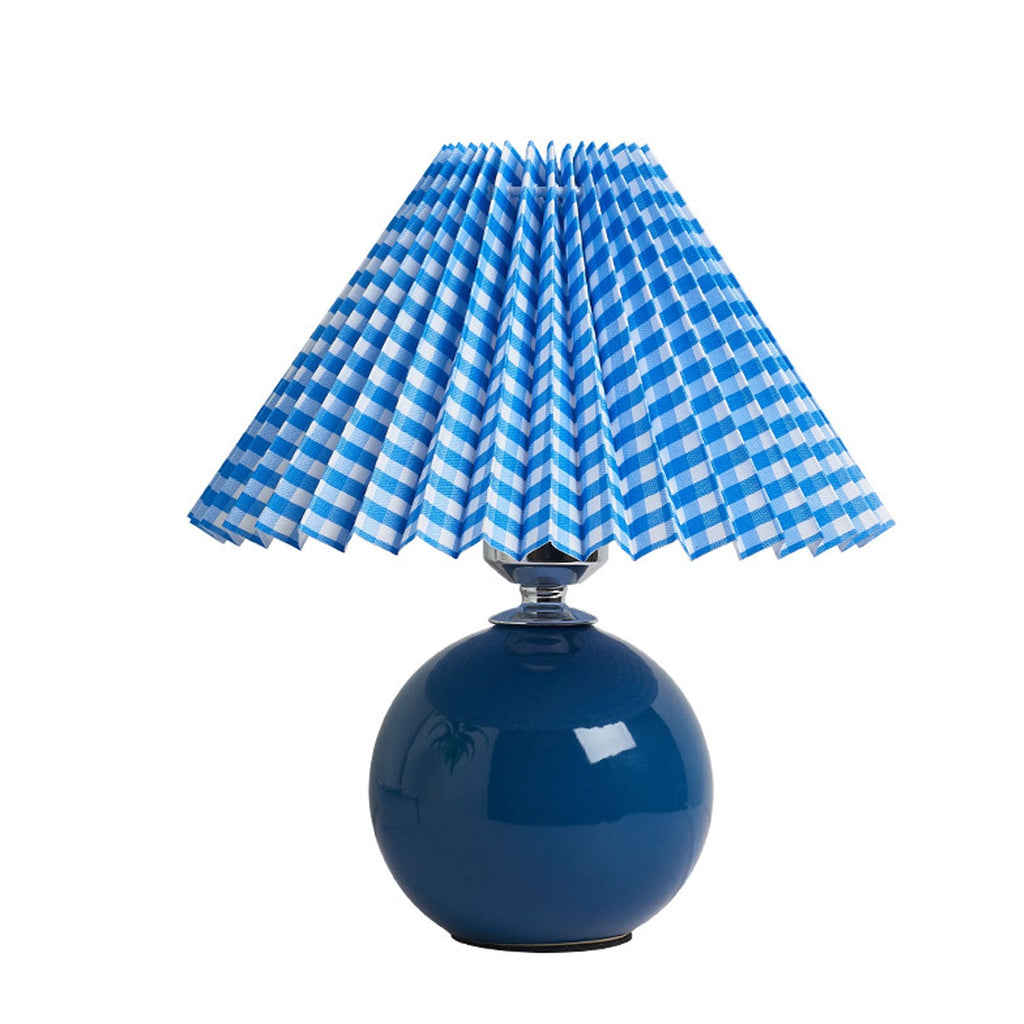 Nordic Minimalist Ceramic Pleated Table Lamp - 1-Light Modern Design, Elegant Home Lighting, Scandinavian Style