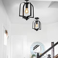 Rustic Iron Cage Chandelier - American Country Ceiling Light Fixture