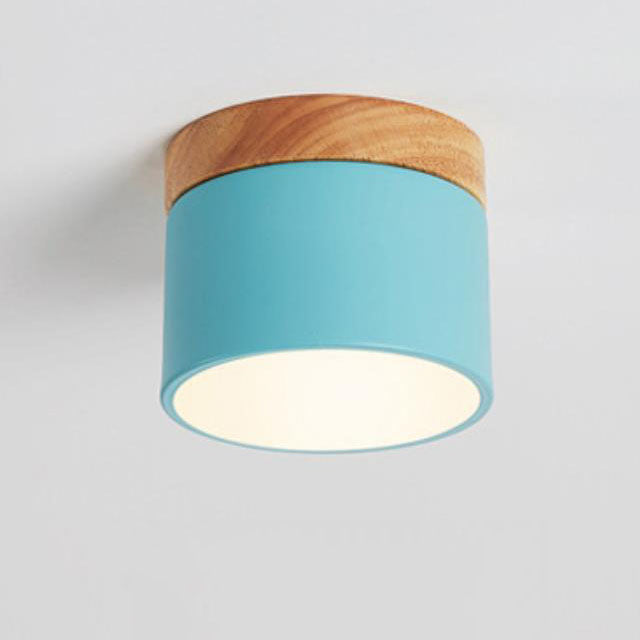 Scandinavian Macaroon LED Flush Mount Ceiling Light - Solid Color Design